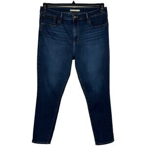 Levi’s 721 SZ 33 High-Rise Skinny Ankle Jeans Stretch Zip-Fly Dark Wash Womens